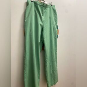Alfred Dunner High Waist Mint Green Work Pants